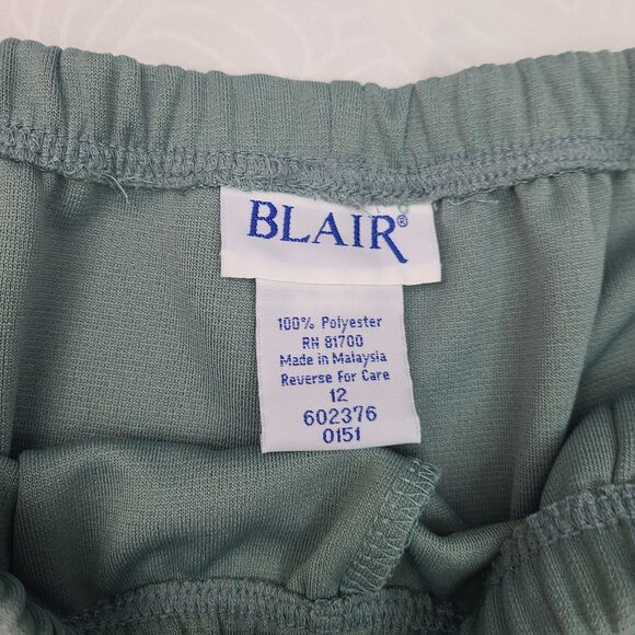 2 X 1 Blair Capri Pants Womens Size 12 Elastic Waist  NWT, Blue/green - Picture 7 of 8